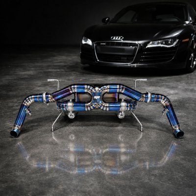 AVT AUDI R8 V8 GEN1 FACELIFT 2013-2015 TITANIUM Valved Silenced / Straight Pipe Cat Back Exhaust System