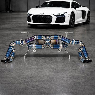 AVT AUDI R8 V10 GEN2 2015-2018 TITANIUM Valved Silenced / Straight Pipe Cat Back Exhaust System