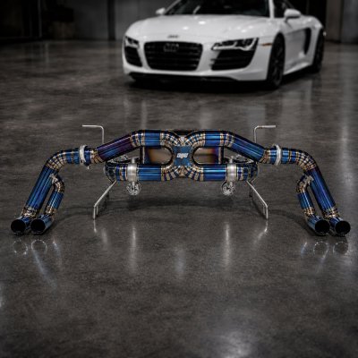 AVT AUDI R8 V8 GEN1 2007-2012 TITANIUM Valved Silenced / Straight Pipe Cat Back Exhaust System