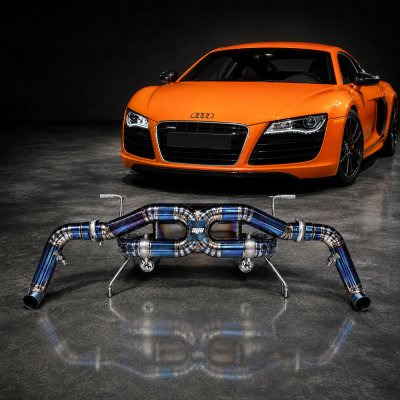 AVT AUDI R8 V10 GEN1 FACELIFT 2013-2015 TITANIUM Valved Silenced / Straight Pipe Cat Back Exhaust System