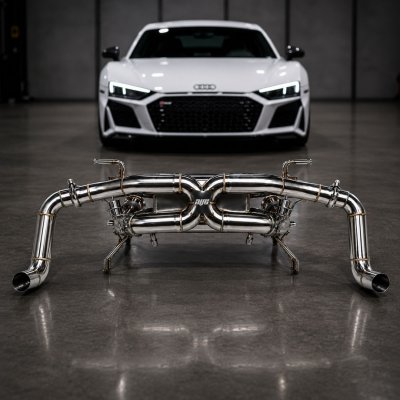 AVT AUDI R8 V10 GEN2 2018-2023 OPF DELETE Valved Silenced / Straight Pipe Cat Back Stainless Exhaust System