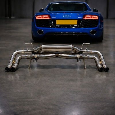 AVT AUDI R8 V10 GEN1 2009-2012 Valved Silenced / Straight Pipe Cat Back Stainless Exhaust System