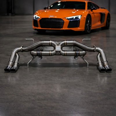 AVT AUDI R8 V10 GEN2 2015-2018 Valved Silenced / Straight Pipe Cat Back Stainless Exhaust System