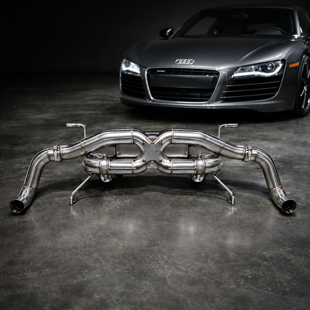 AVT AUDI R8 V10 GEN1 FACELIFT 2013-2015 Valved Silenced / Straight Pipe Cat Back Stainless Exhaust System