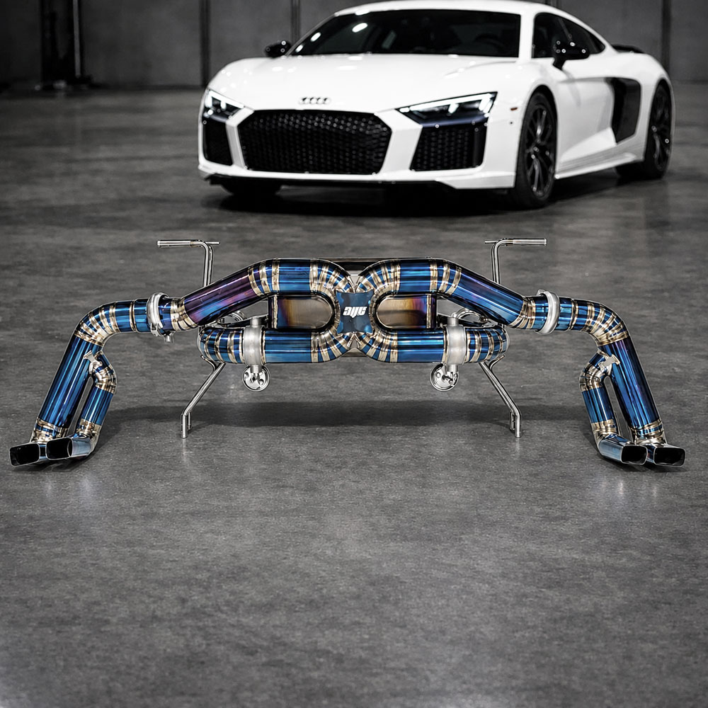 AVT AUDI R8 V10 GEN2 2015-2018 TITANIUM Valved Silenced / Straight Pipe Cat Back Exhaust System