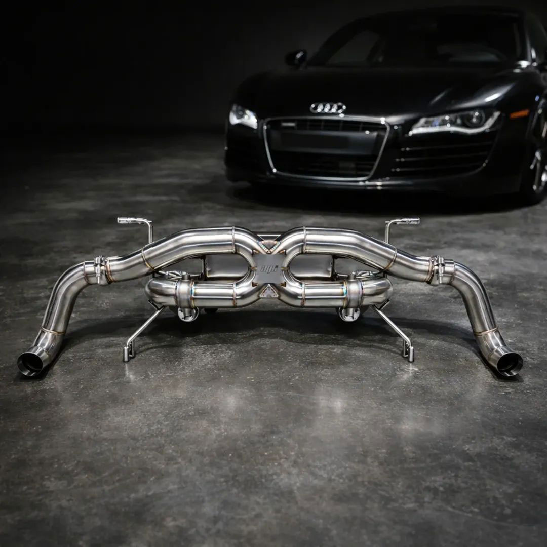 AVT AUDI R8 V8 GEN1 FACELIFT 2013-2015 Valved Silenced / Straight Pipe Cat Back Stainless Exhaust System